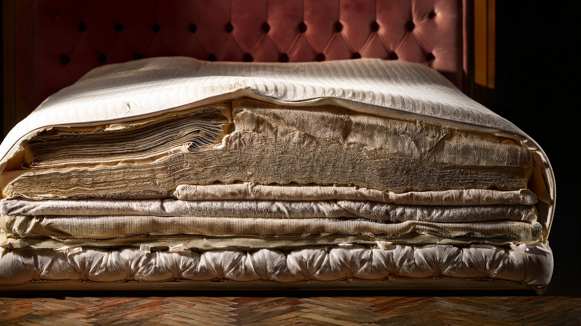 The mattress Roosevelt slept on