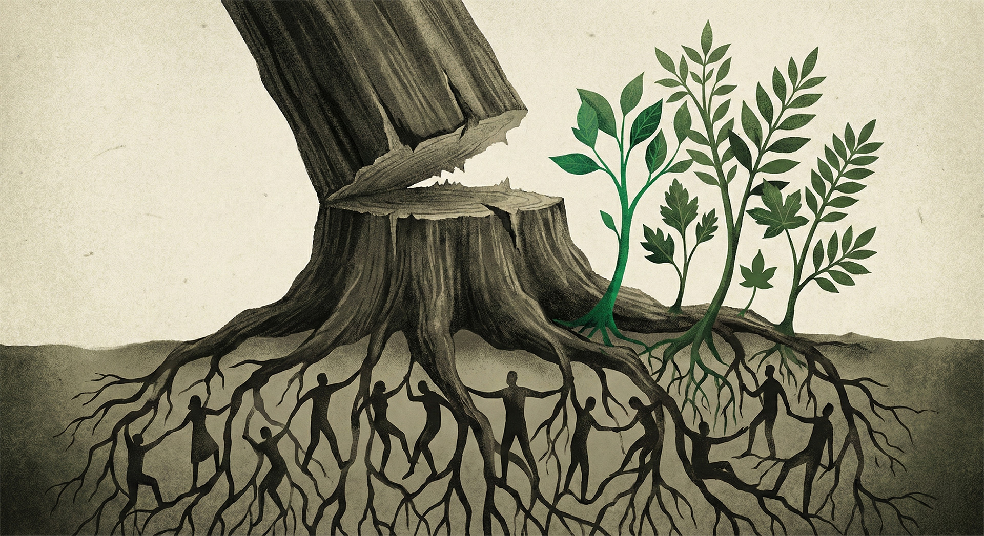 The tree and the roots